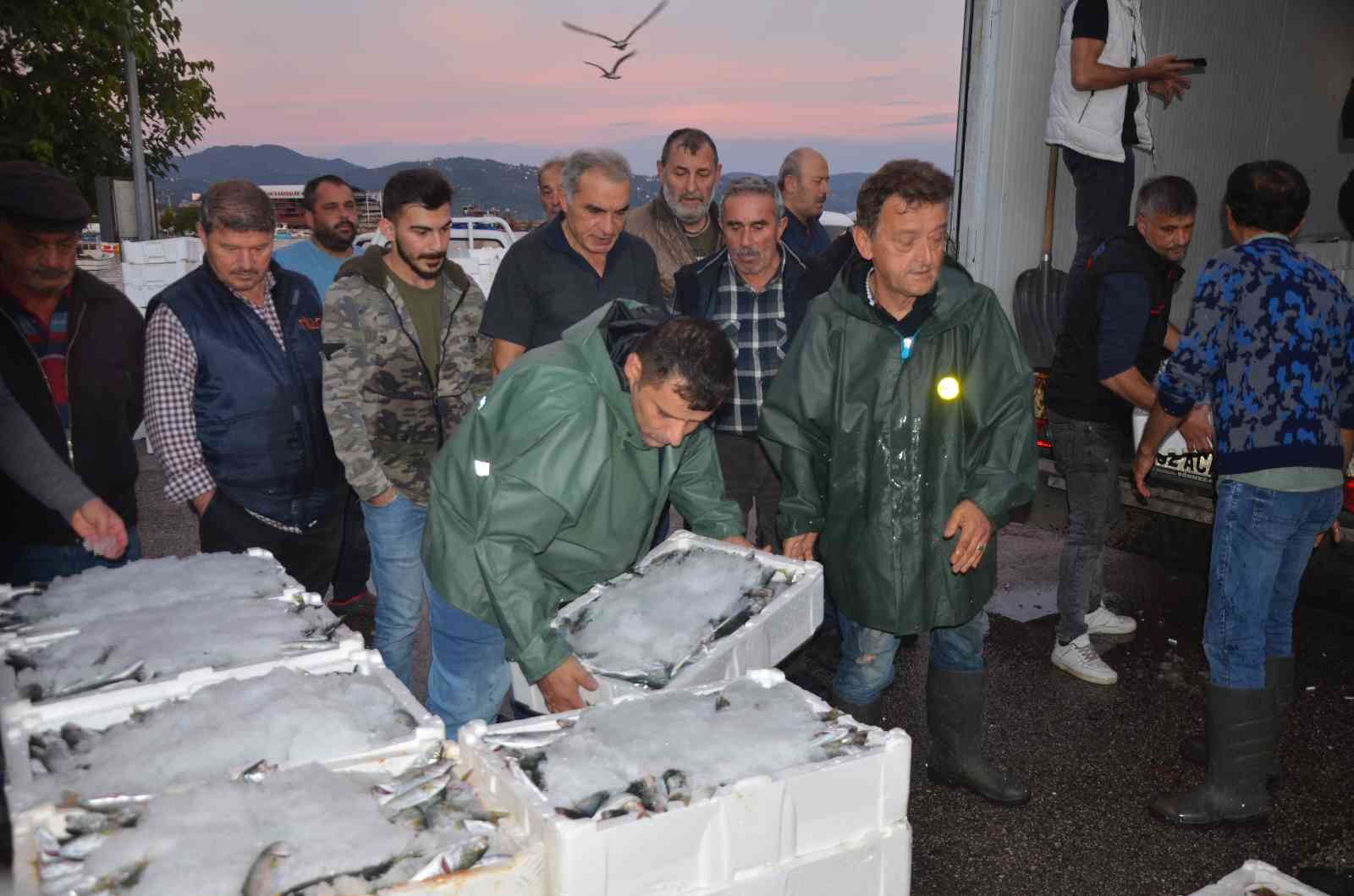 Balıkçıların gün doğmadan başlayan ’hal’ mesaisi