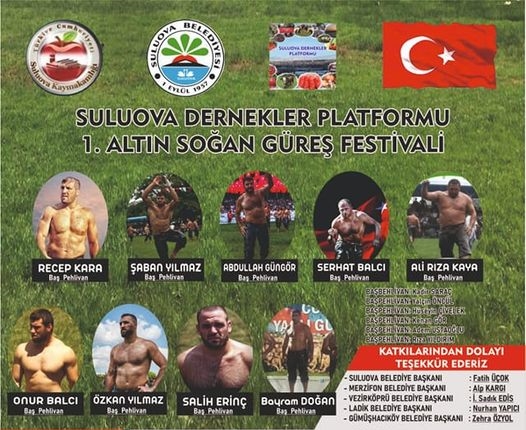 Suluova Dernekler Platformu, 1'inci Altın Soğan Güreş Festivali düzenliyor